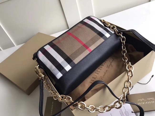 Burberry Calfskin Leather Should Bag 41711 black