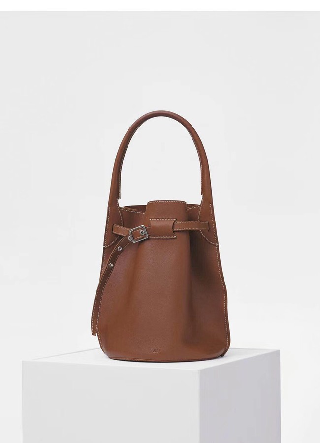 CELINE BIG BAG BUCKET IN SUPPLE GRAINED CALFSKIN 55427 Camel