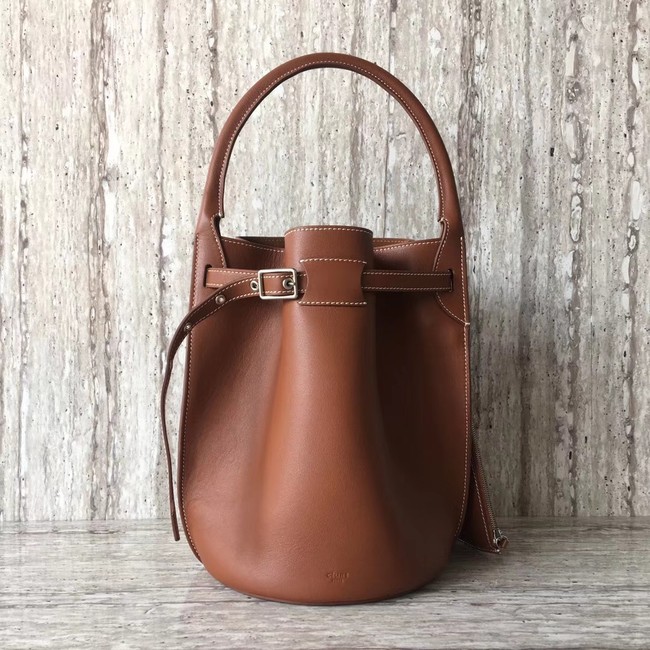 CELINE BIG BAG BUCKET IN SUPPLE GRAINED CALFSKIN 55427 Camel