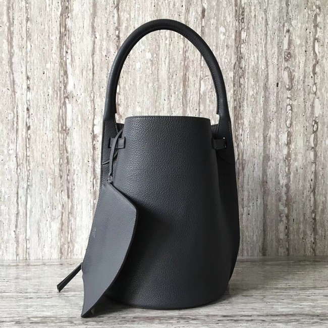 CELINE BIG BAG BUCKET IN SUPPLE GRAINED CALFSKIN 55427 Dark grey