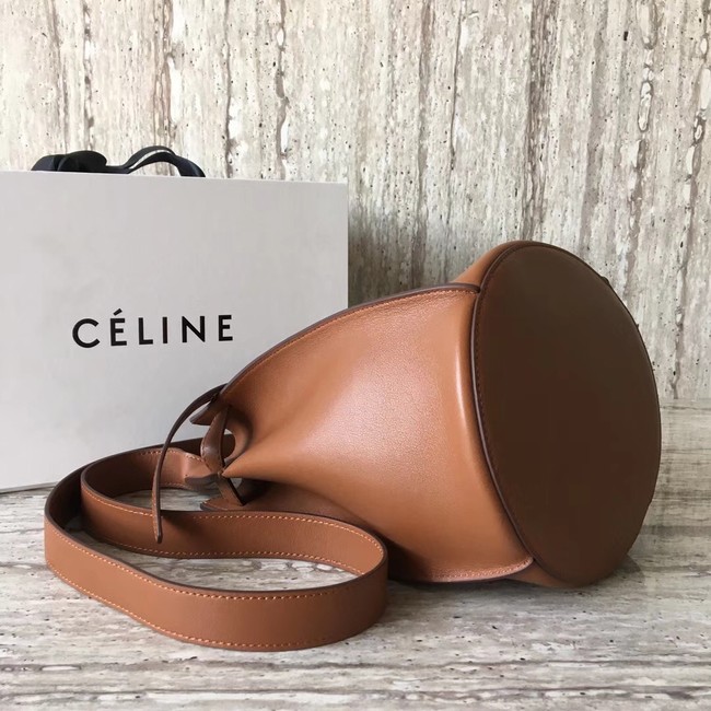 CELINE BIG BAG BUCKET IN SUPPLE GRAINED CALFSKIN 55428 Camel