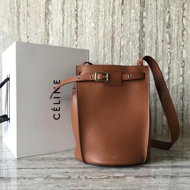 CELINE BIG BAG BUCKET IN SUPPLE GRAINED CALFSKIN 55428 Camel