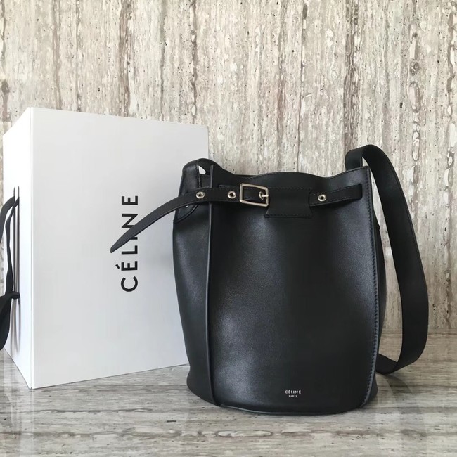 CELINE BIG BAG BUCKET IN SUPPLE GRAINED CALFSKIN 55428 black