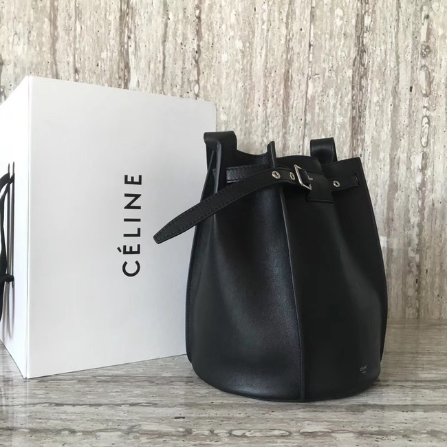 CELINE BIG BAG BUCKET IN SUPPLE GRAINED CALFSKIN 55428 black