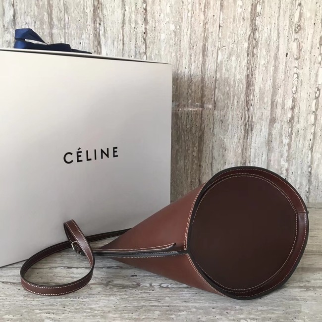 CELINE CLASP BUCKET IN SMOOTH CALFSKIN 55423 Wine