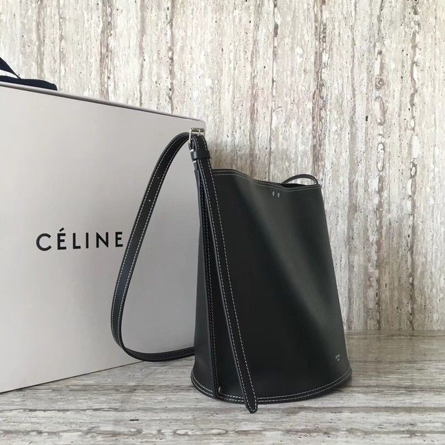 CELINE CLASP BUCKET IN SMOOTH CALFSKIN 55423 black