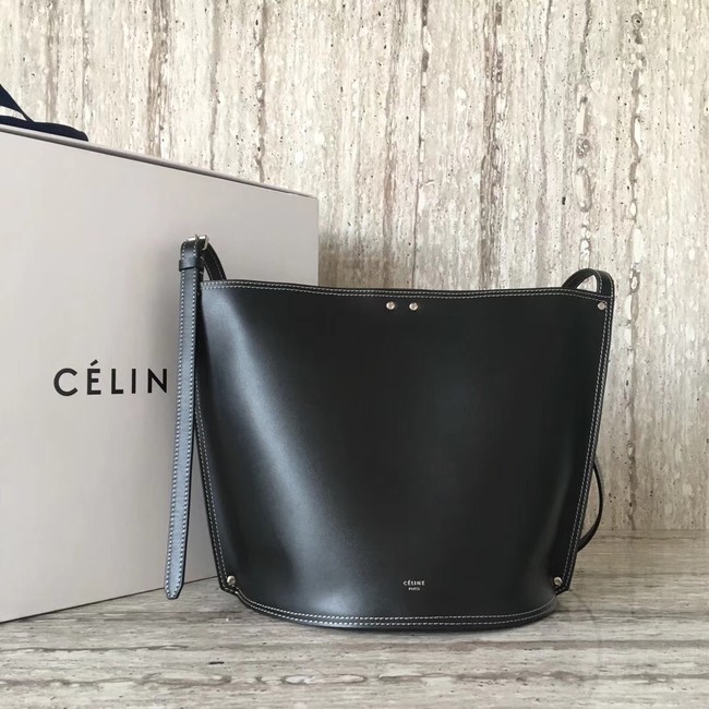 CELINE CLASP BUCKET IN SMOOTH CALFSKIN 55423 black