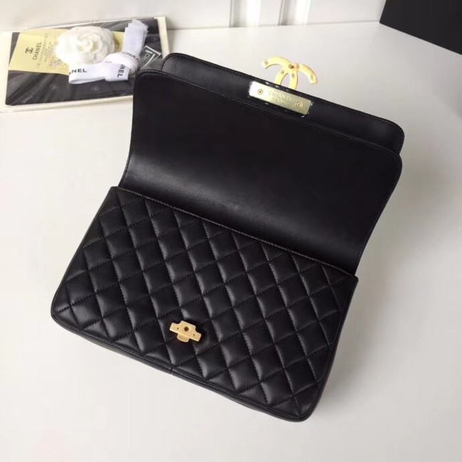 Chanel Original Flap Bag Lambskin & Gold-Tone Metal A57276 black