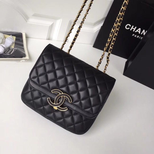 Chanel Original Flap Bag Lambskin & Gold-Tone Metal A57277 black