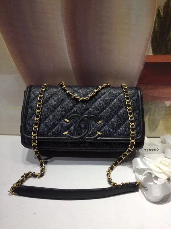 CHANEL Clutch with Chain A85533 black