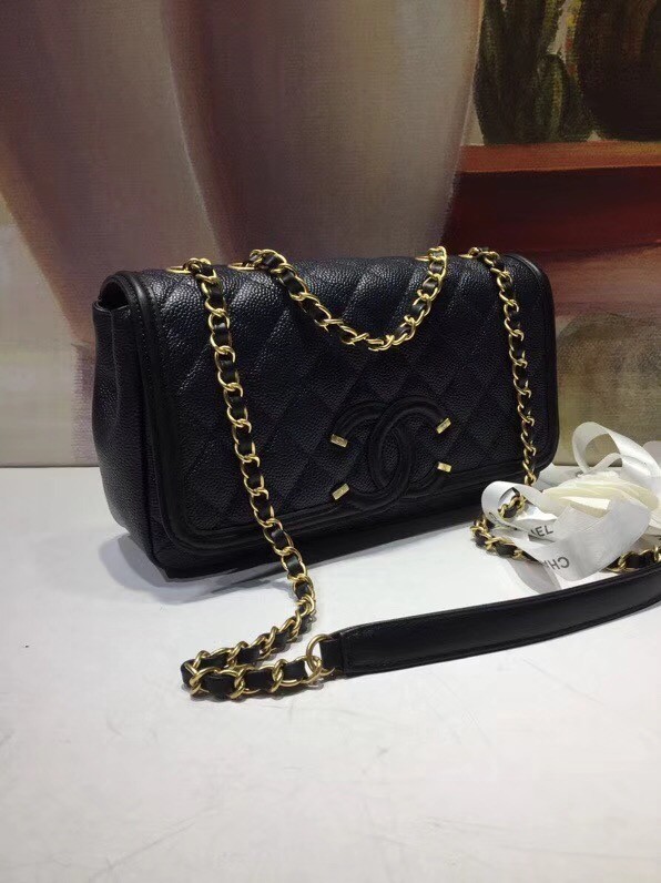 CHANEL Clutch with Chain A85533 black