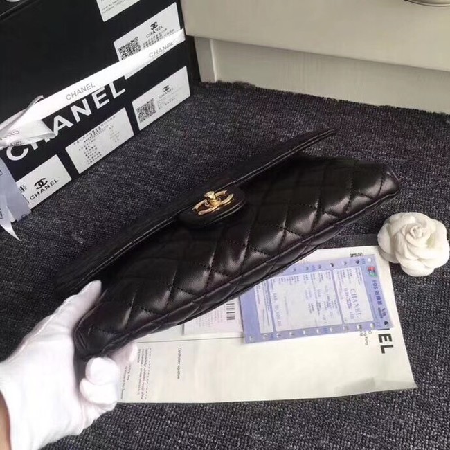 CHANEL Original Clutch Lambskin A57650 black