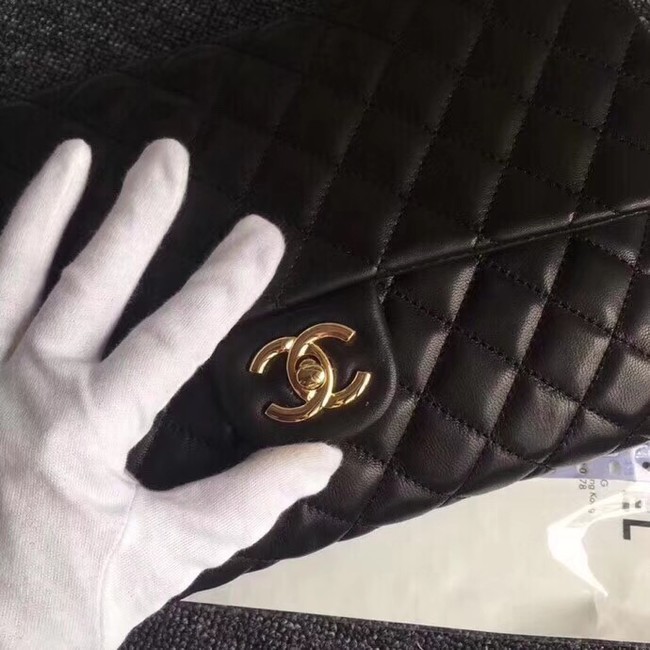 CHANEL Original Clutch Lambskin A57650 black