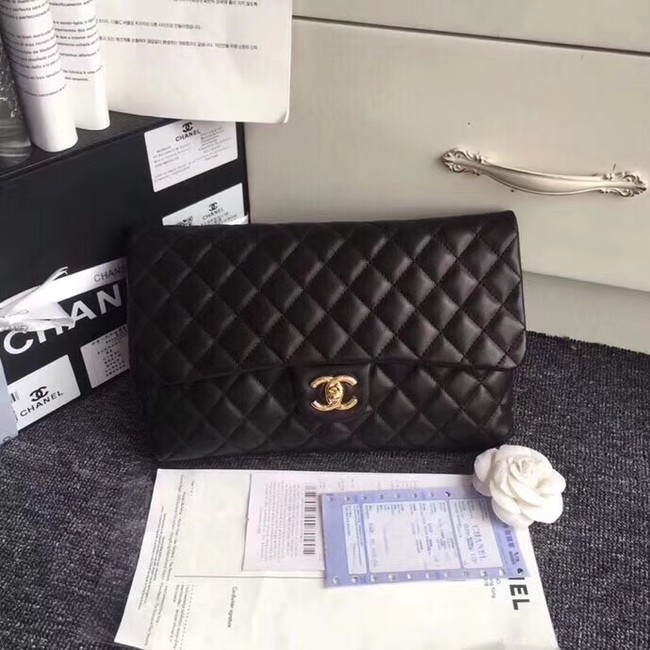 CHANEL Original Clutch Lambskin A57650 black