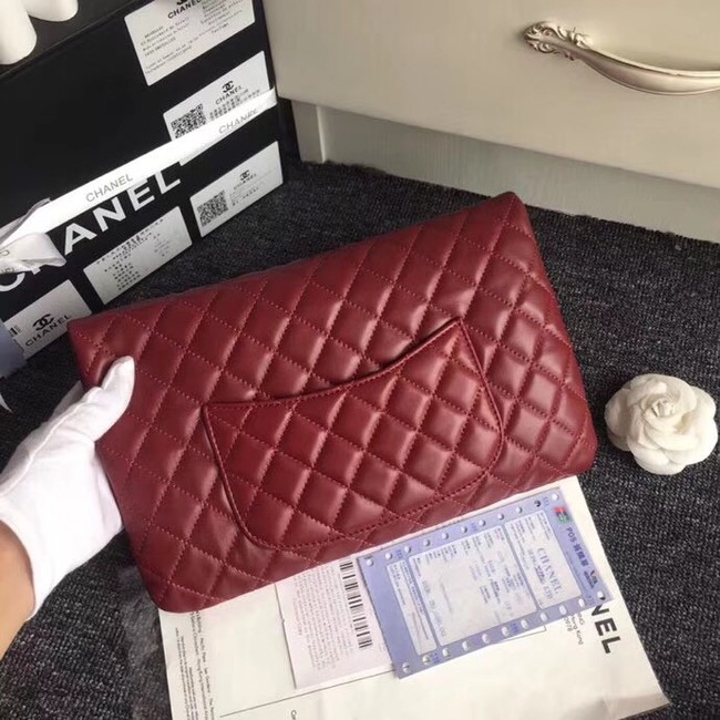 CHANEL Original Clutch Lambskin A57650 red