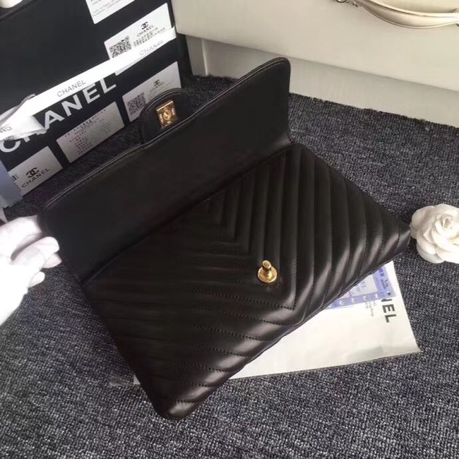 CHANEL Original Clutch Lambskin V57650 black