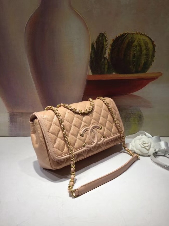 CHANEL Original Clutch with Chain A85533 apricot