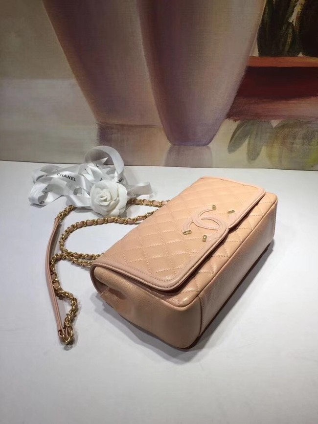 CHANEL Original Clutch with Chain A85533 apricot