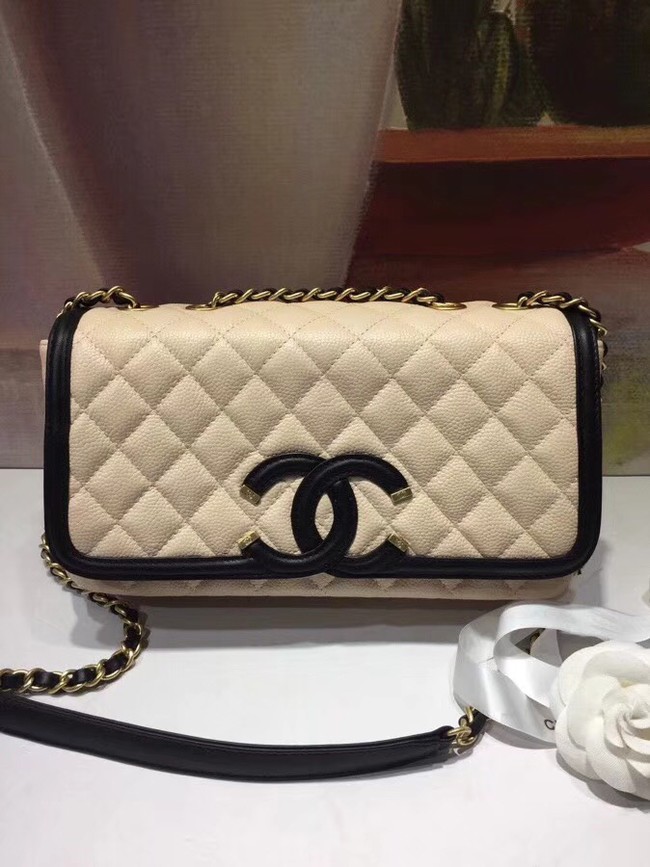 CHANEL Original Clutch with Chain A85533 creamy-white