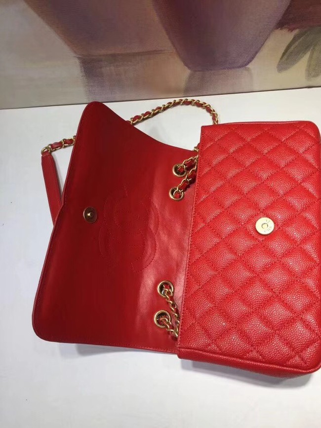 CHANEL Original Clutch with Chain A85533 red