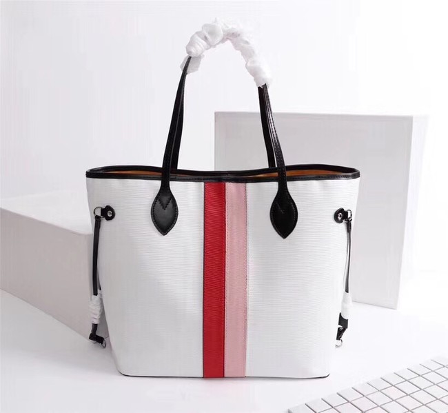 Louis Vuitton Neverfull Epi Leather MM 53763 white