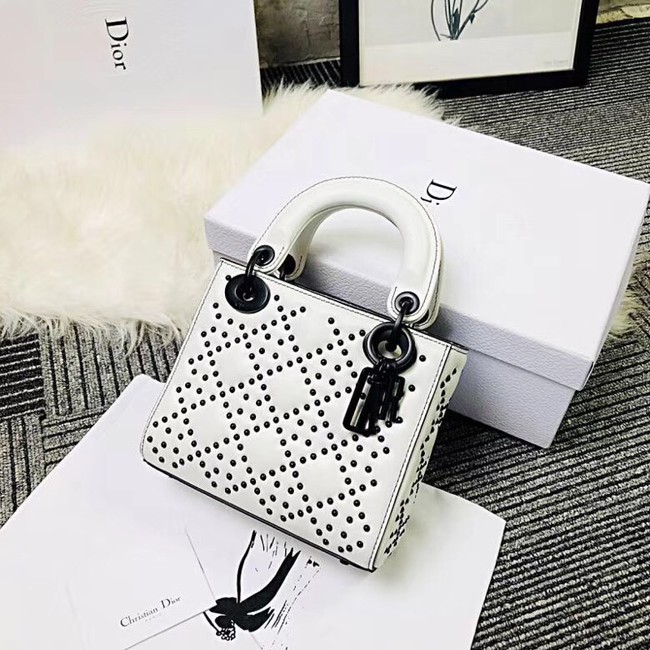 MINI LADY DIOR BAG CALFSKIN M0598S white