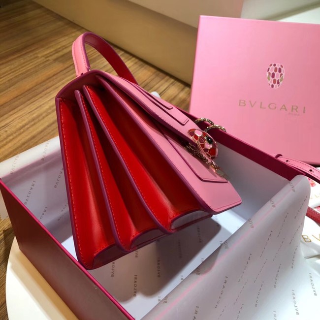 BVLGARI Serpenti Forever leather flap bag 286999 pink