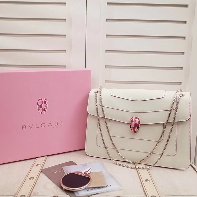 BVLGARI Serpenti leather shoulder bag 35106 white