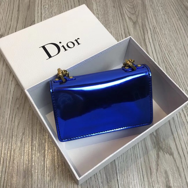 MINI Jadior flap bag metallic mirror calfskin M9002 blue