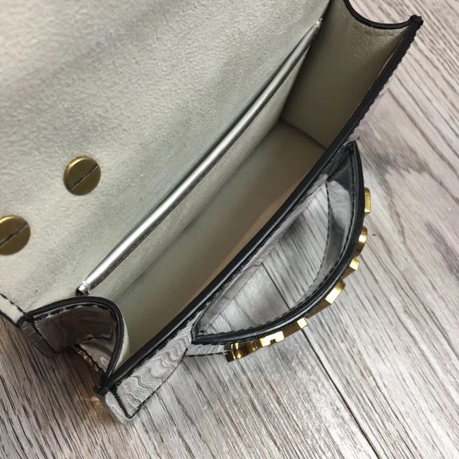 MINI Jadior flap bag metallic mirror calfskin M9002 silver