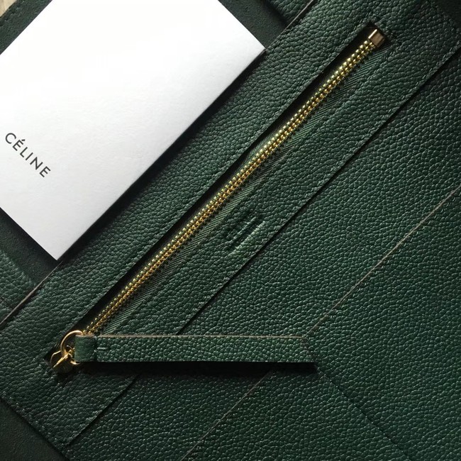 CELINE SMALL CABAS PHANTOM IN SOFT GRAINED CALFSKIN 17602 green