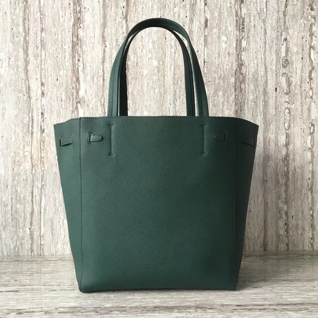 CELINE SMALL CABAS PHANTOM IN SOFT GRAINED CALFSKIN 17602 green