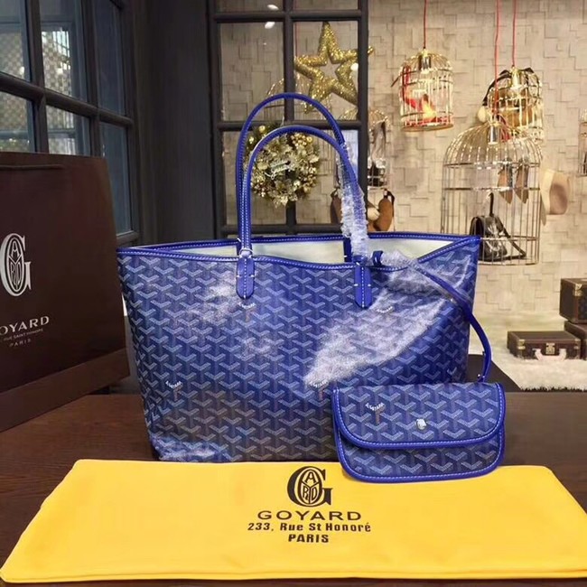 Goyard Y Doodling Calfskin Leather Tote Bag 36987 blue