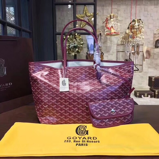 Goyard Y Doodling Calfskin Leather Tote Bag 36987 fuchsia