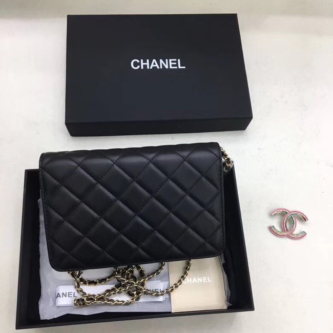 Chanel Clutch with Chain 6851 black Gold chain