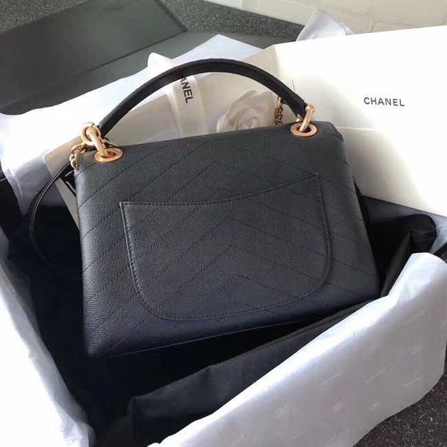 Chanel Flap Bag with Top Handle Original A57147 black