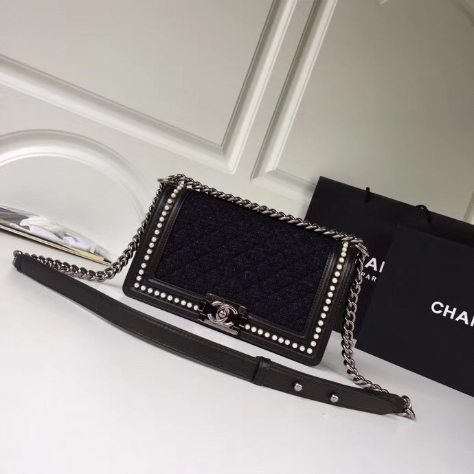 Chanel LE BOY Shoulder Bag Original A67086 black