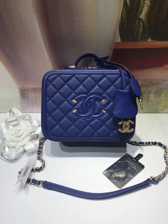 Chanel Vanity Case Original A93343 blue