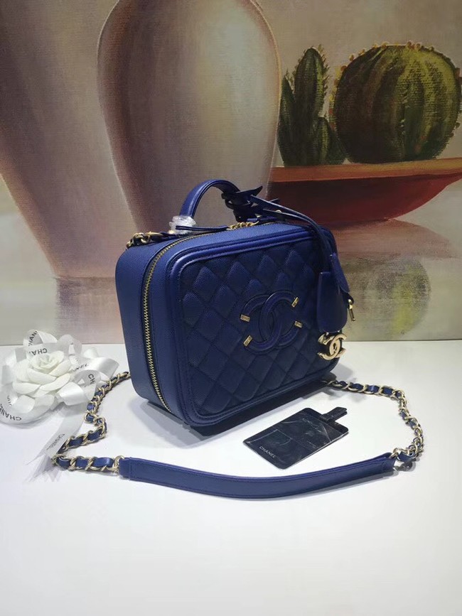 Chanel Vanity Case Original A93343 blue