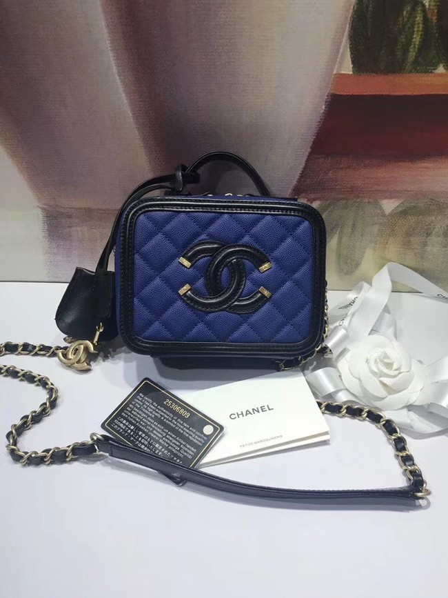 Chanel mini Vanity Case Original A93342 blue