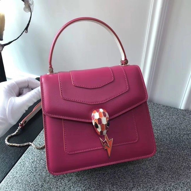 BVLGARI Serpenti Forever leather flap bag 286999 rose