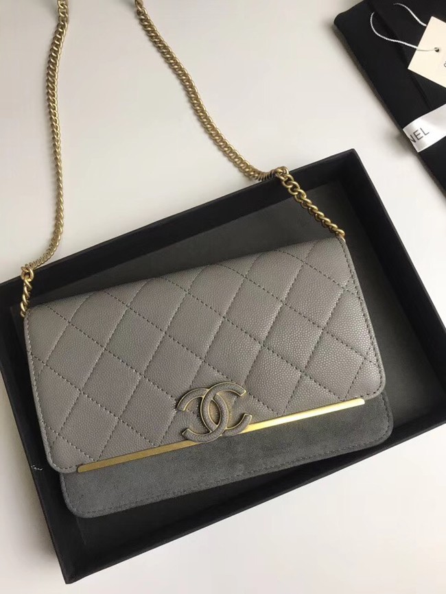 Chanel Wallet on Chain Original A70641 grey