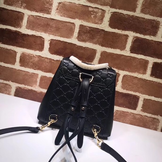 Gucci original Padlock Gucci Signature backpack 498194 black