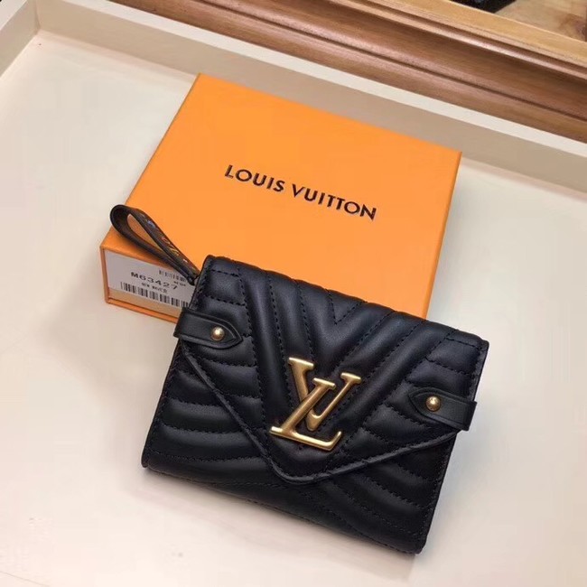 LOUIS VUITTON NEW WAVE COMPACT WALLET M63427 black