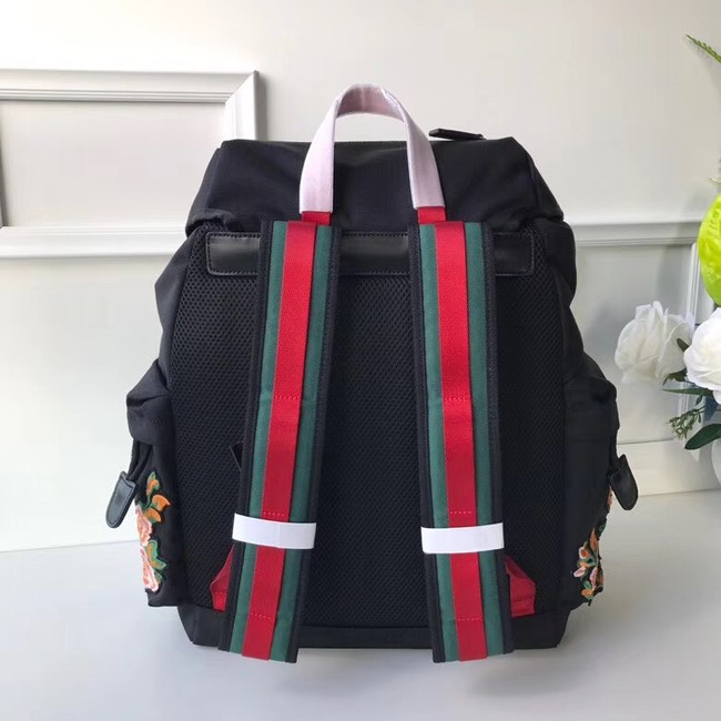 Gucci Backpack with embroidery 429037 black