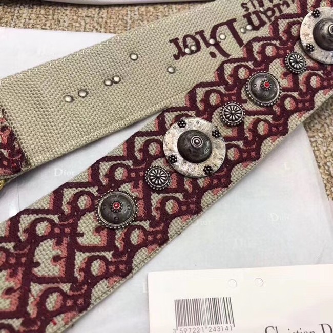 Dior BURGUNDY CANVAS STRAP 03566