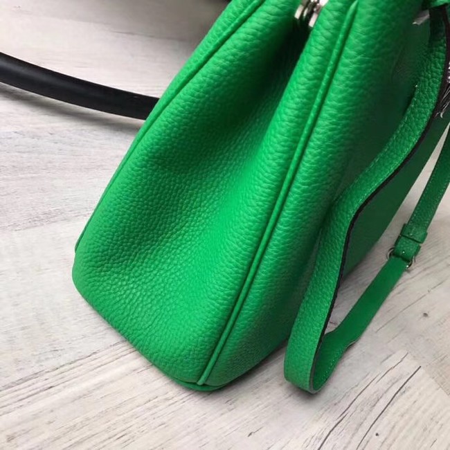 Dior Diorissimo Bag in Original Grainy Leather CD0678 green & silver-Tone Metal