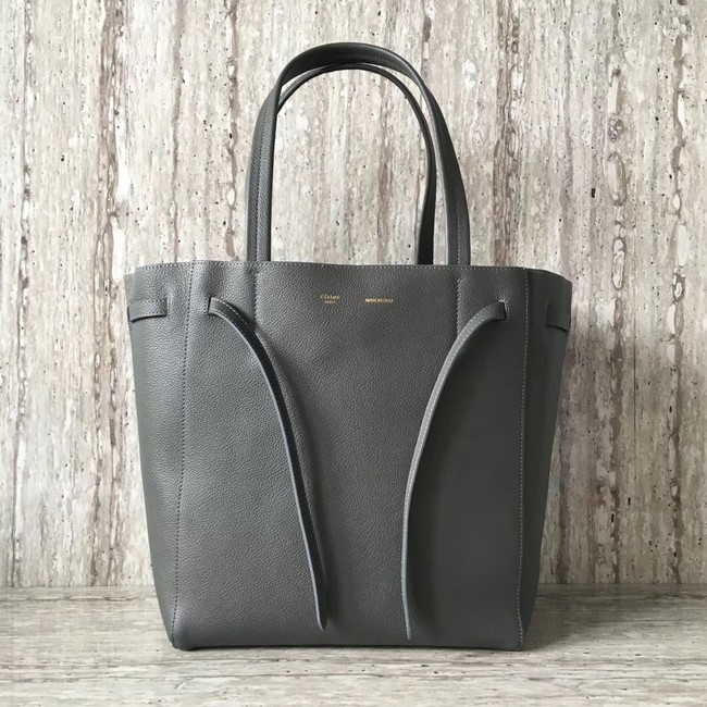 CELINE SMALL CABAS PHANTOM IN SOFT GRAINED CALFSKIN 17602 dark grey