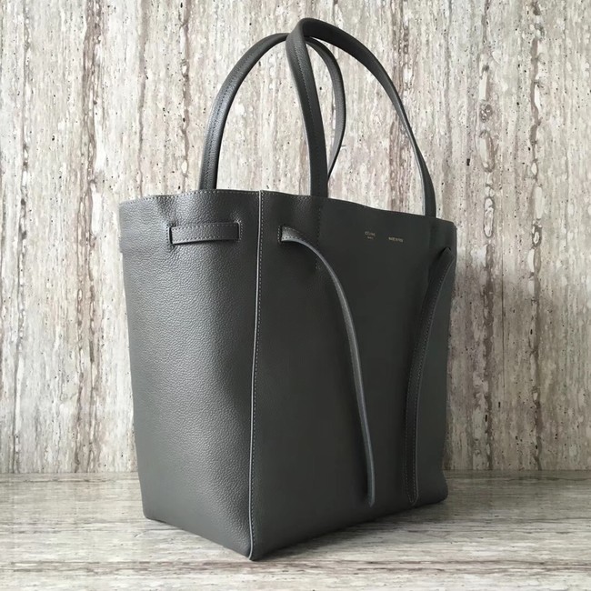 CELINE SMALL CABAS PHANTOM IN SOFT GRAINED CALFSKIN 17602 dark grey