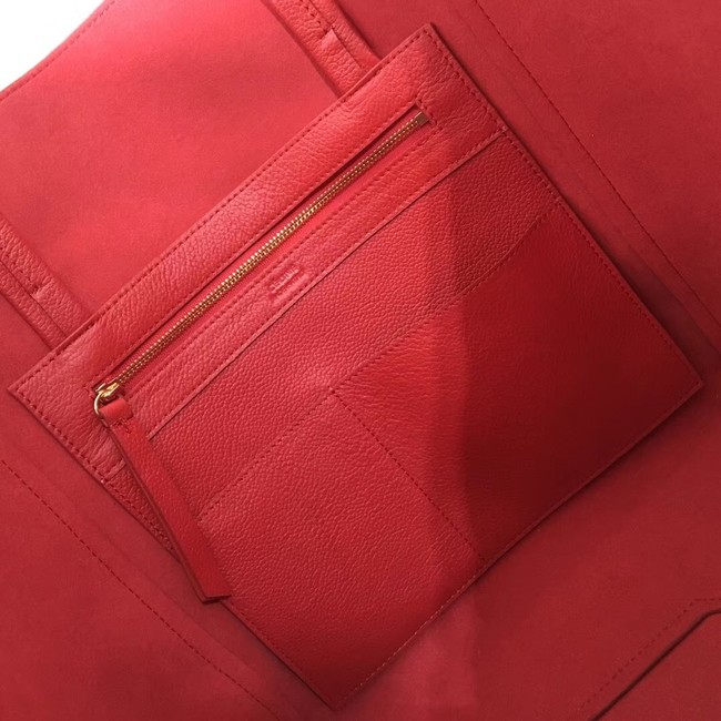 CELINE SMALL CABAS PHANTOM IN SOFT GRAINED CALFSKIN 17602 red